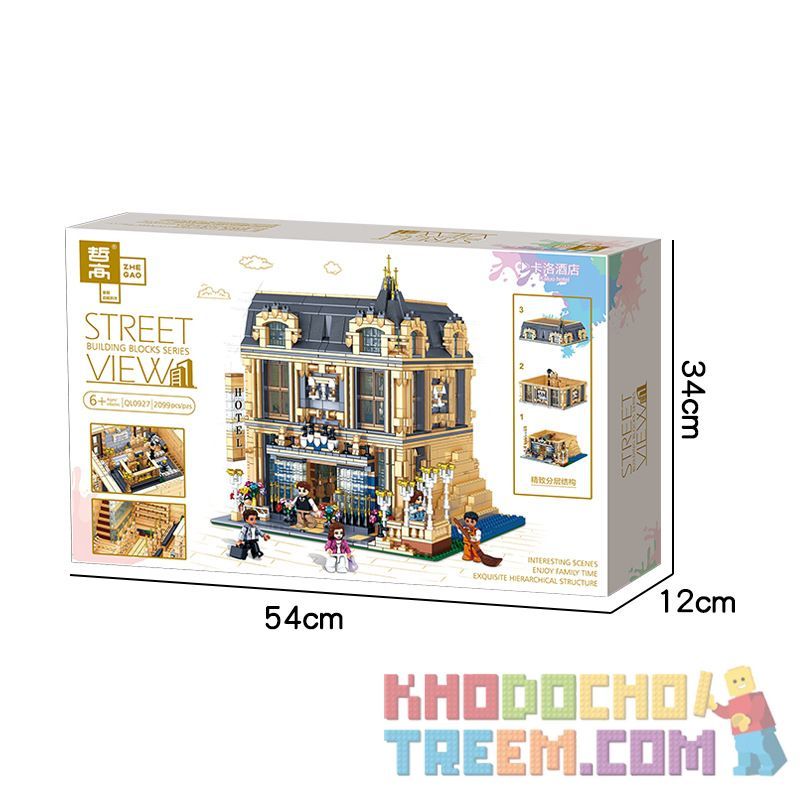 ZHEGAO QL0927 0927 non  KHÁCH SẠN CARLO bộ đồ chơi xếp lắp ráp ghép mô hình Creator Expert STREET VIEW Chuyên Gia Sáng Tạo 2099 khối ZHEGAO QL0927 0927 non  KHÁCH SẠN CARLO bộ đồ chơi xếp lắp ráp ghép mô hình Creator Expert STREET VIEW Chuyên Gia Sáng Tạo 2099 khối