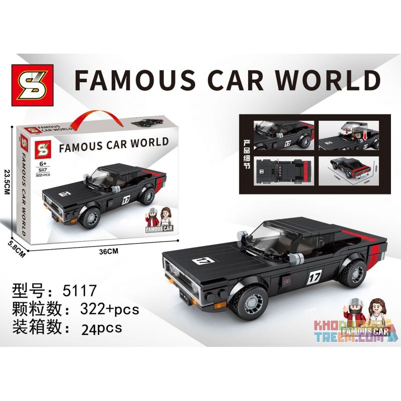 SHENG YUAN SY 5117 ZHEGAO 5117 Xếp hình kiểu Lego RACERS Famous Car World Famous Car Dodge 1970 Challenger-332 Sports Car Xe Thể Thao Dodge 1970 Challenger-332 322 khối SHENG YUAN SY 5117 ZHEGAO 5117 Xếp hình kiểu Lego RACERS Famous Car World Famous Car Dodge 1970 Challenger-332 Sports Car Xe Thể Thao Dodge 1970 Challenger-332 322 khối