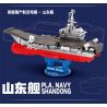 SEMBO 202074 non  TÀU SÂN BAY NỘI ĐỊA ĐẦU TIÊN PHIÊN BẢN SHANDONG SHIP Q bộ đồ chơi xếp lắp ráp ghép mô hình Military Army PLA' NAVY SHANDONG Quân Sự Bộ Đội 417 khối