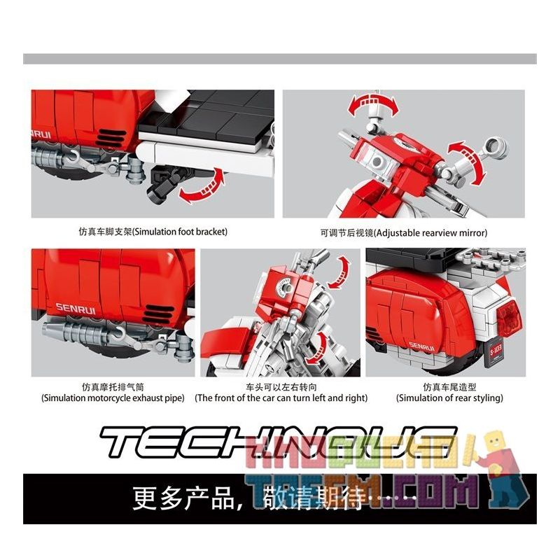 SEMBO 701406 non  XE MÁY CỪU NHỎ bộ đồ chơi xếp lắp ráp ghép mô hình  VESPA Kỹ Thuật Công Nghệ Cao Mô Hình Phương Tiện 455 khối