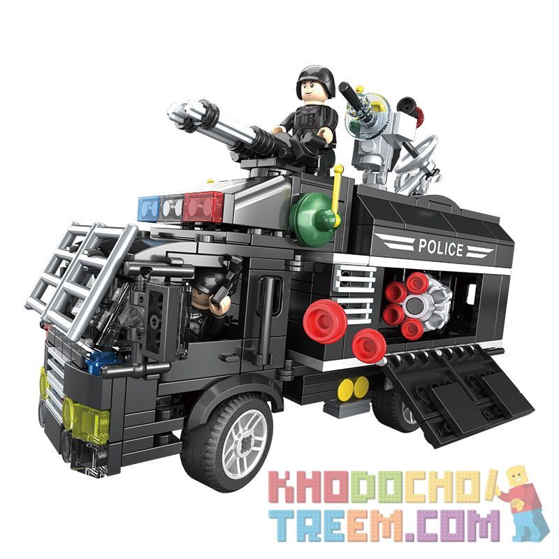 CAYI 1576 Xếp hình kiểu Lego SWAT SPECIAL FORCE AR New Police Story Counter-terrorism Warfare Xe Chỉ Huy Chiến đấu Chống Khủng Bố 430 khối CAYI 1576 Xếp hình kiểu Lego SWAT SPECIAL FORCE AR New Police Story Counter-terrorism Warfare Xe Chỉ Huy Chiến đấu Chống Khủng Bố 430 khối