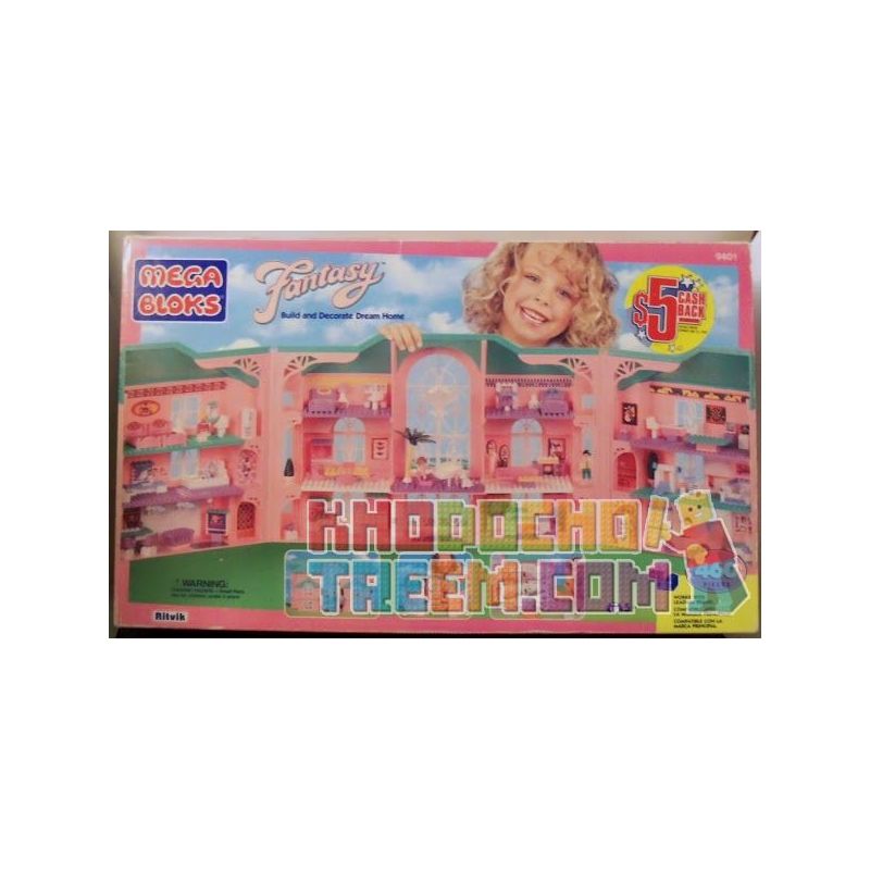 MEGA BLOKS 9401 non Lego NGÔI NHÀ MƠ ƯỚC bộ đồ chơi xếp lắp ráp ghép mô hình Friends DREAM HOUSE Các Bạn Gái 460 khối