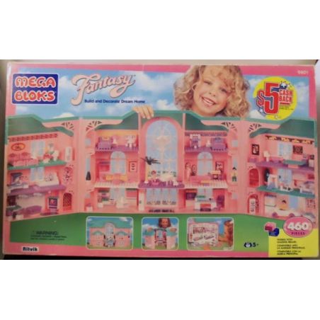 MEGA BLOKS 9401 non  NGÔI NHÀ MƠ ƯỚC bộ đồ chơi xếp lắp ráp ghép mô hình  DREAM HOUSE Các Bạn Gái 460 khối