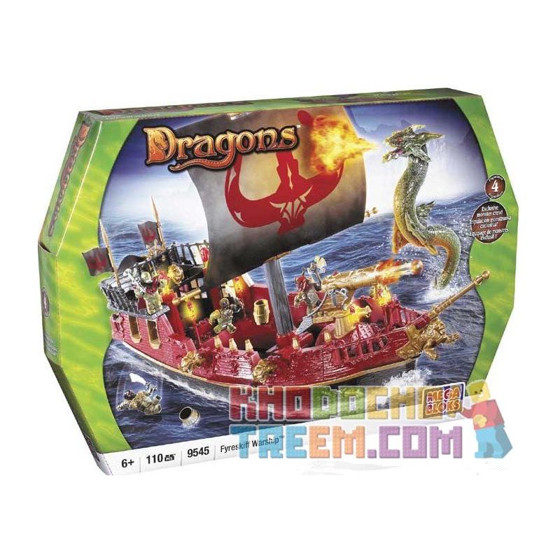 MEGA BLOKS 9545 Xếp hình kiểu Lego FyReskiff Warship Tàu Chiến Fyreskiff 110 khối MEGA BLOKS 9545 Xếp hình kiểu Lego FyReskiff Warship Tàu Chiến Fyreskiff 110 khối