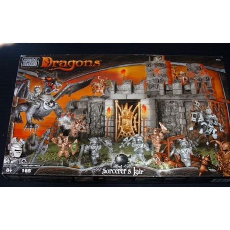 MEGA BLOKS 9886 non  TỔ CŨ CỦA PHÁP SƯ bộ đồ chơi xếp lắp ráp ghép mô hình SORCERER'S LAIR 165 khối