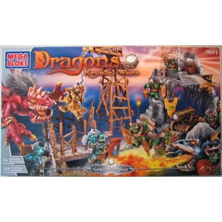 MEGA BLOKS 9891 non  CĂN CỨ VORGAN bộ đồ chơi xếp lắp ráp ghép mô hình VORGAN STRONGHOLD 215 khối