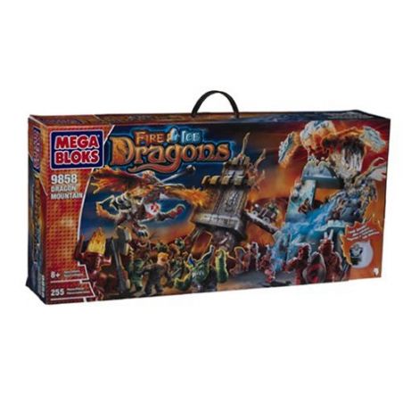 MEGA BLOKS 9858 non  LONGSHAN. bộ đồ chơi xếp lắp ráp ghép mô hình DRAGON MOUNTAIN 255 khối