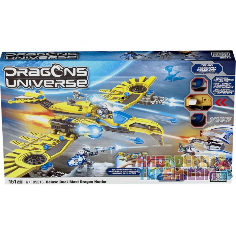 MEGA BLOKS 95213 Xếp hình kiểu Lego Deluxe Dual-Blast Dragon Hunter Deluxe Double Burst People Deluxe đôi Người Nổ 151 khối MEGA BLOKS 95213 Xếp hình kiểu Lego Deluxe Dual-Blast Dragon Hunter Deluxe Double Burst People Deluxe đôi Người Nổ 151 khối