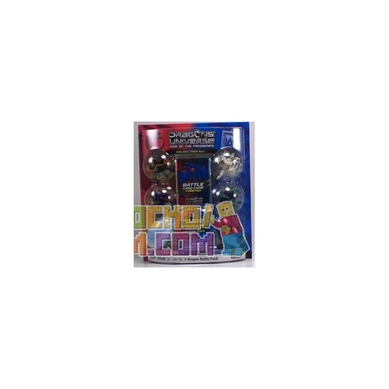 MEGA BLOKS 95138 non Lego 5 TÚI CHIẾN ĐẤU RỒNG 6 bộ đồ chơi xếp lắp ráp ghép mô hình 5 DRAGON BATTLE PACK 6 44 khối