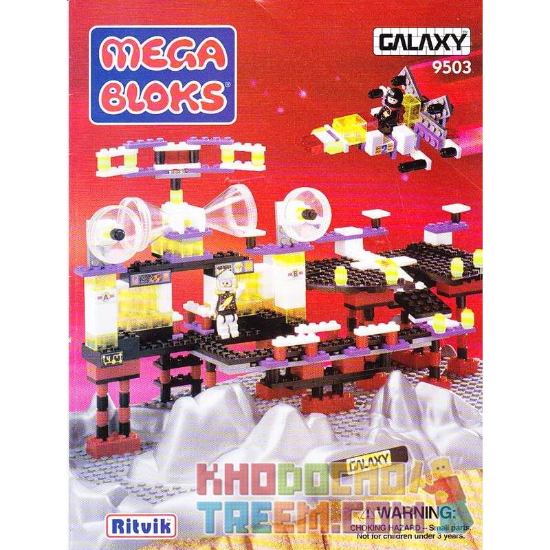 MEGA BLOKS 9503 non Lego TRẠM KHÔNG GIAN bộ đồ chơi xếp lắp ráp ghép mô hình Space SPACE STATION Thám Hiểm Không Gian 397 khối