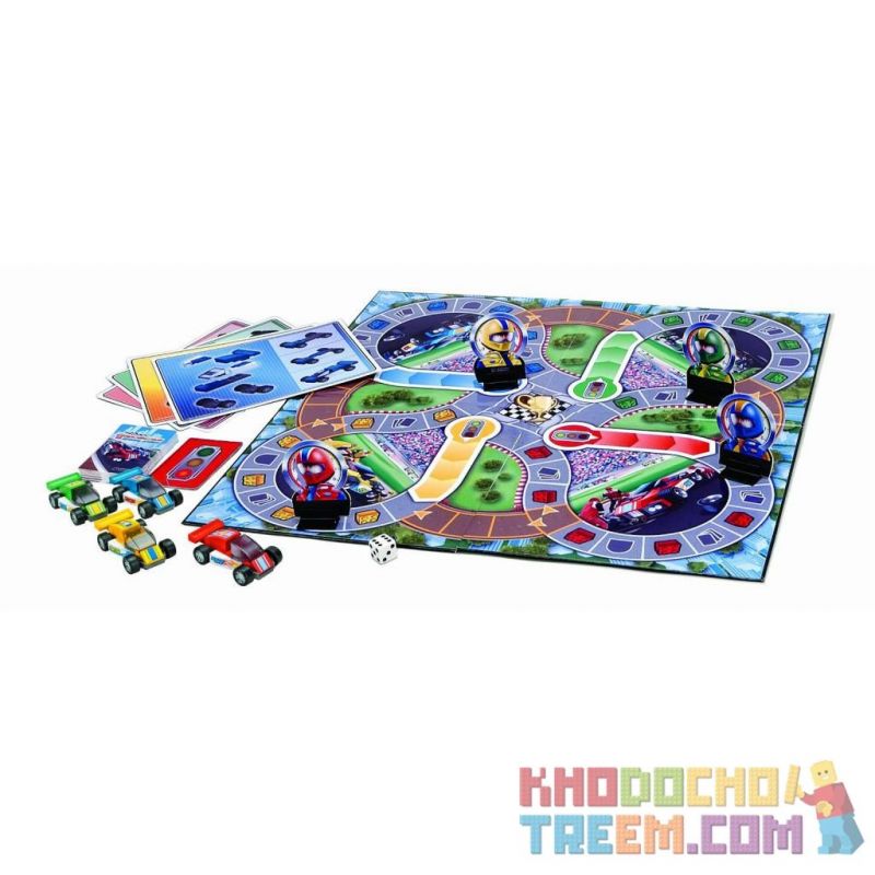 MEGA BLOKS 51981 non  TRÒ CHƠI XÂY DỰNG ĐƯỜNG ĐUA bộ đồ chơi xếp lắp ráp ghép mô hình Speed Champions Racing Cars RACE CAR BUILDER GAME Đua Xe Công Thức 116 khối