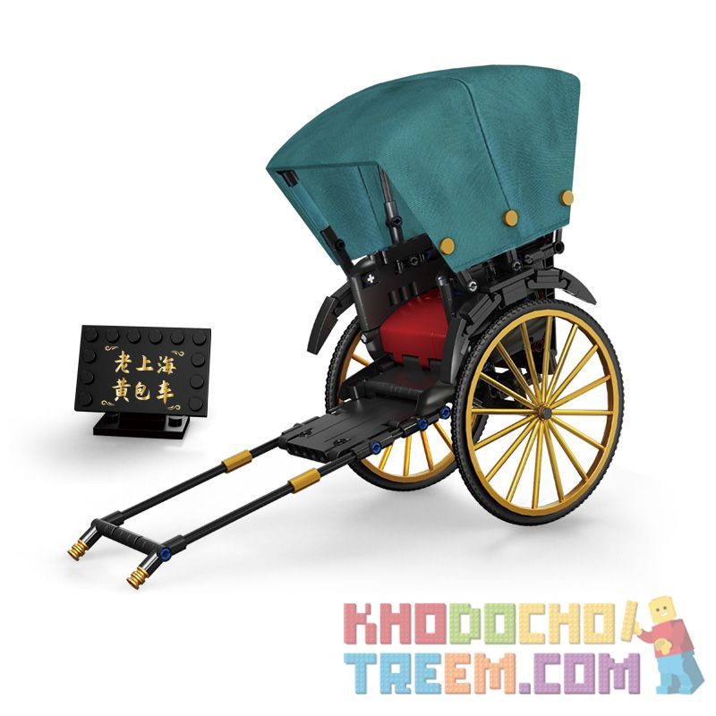 ACHKO 50014 Xếp hình kiểu Lego TECHNIC Gold Rickshaws Old Shanghai Yellow Cheap Xe Kéo Thượng Hải Cũ 347 khối ACHKO 50014 Xếp hình kiểu Lego TECHNIC Gold Rickshaws Old Shanghai Yellow Cheap Xe Kéo Thượng Hải Cũ 347 khối
