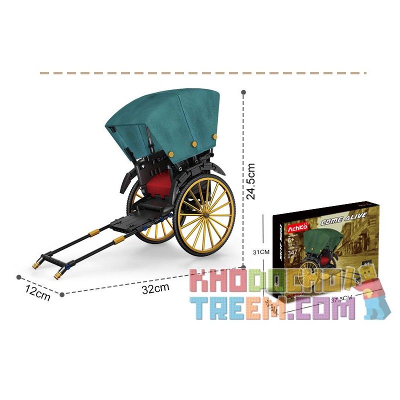 ACHKO 50014 non  XE KÉO THƯỢNG HẢI CŨ bộ đồ chơi xếp lắp ráp ghép mô hình  GOLD RICKSHAWS Kỹ Thuật Công Nghệ Cao Mô Hình Phương Tiện 347 khối ACHKO 50014 non  XE KÉO THƯỢNG HẢI CŨ bộ đồ chơi xếp lắp ráp ghép mô hình  GOLD RICKSHAWS Kỹ Thuật Công Nghệ Cao Mô Hình Phương Tiện 347 khối