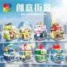 WOMA C0345 0345 non  CHẾ ĐỘ XEM PHỐ SÁNG TẠO bộ đồ chơi xếp lắp ráp ghép mô hình Mini Modular THE METROPOLITAN Đường Phố Thu Nhỏ 800 khối