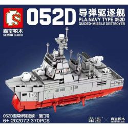 SEMBO 202072 non  TÀU KHU TRỤC TÊN LỬA DẪN ĐƯỜNG 052D-HẠ MÔN bộ đồ chơi xếp lắp ráp ghép mô hình Military Army PLA' NAVY TYPE 052D GUIDED-MISSILE DESTROYER Quân Sự Bộ Đội 370 khối