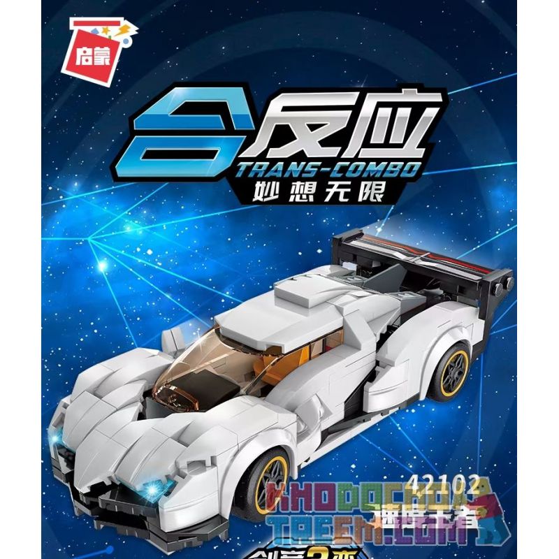 QMAN 42102 non  VUA TỐC ĐỘ bộ đồ chơi xếp lắp ráp ghép mô hình Creator 3 In 1 TRANS-COMBO Sáng Tạo Với 3 Mẫu 428 khối