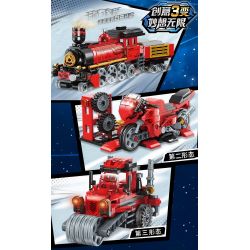 Enlighten 42101 Qman 42101 non  QUYỀN LỰC TỐI CAO bộ đồ chơi xếp lắp ráp ghép mô hình Creator 3 In 1 TRANS-COMBO Sáng Tạo Với 3 Mẫu 305 khối