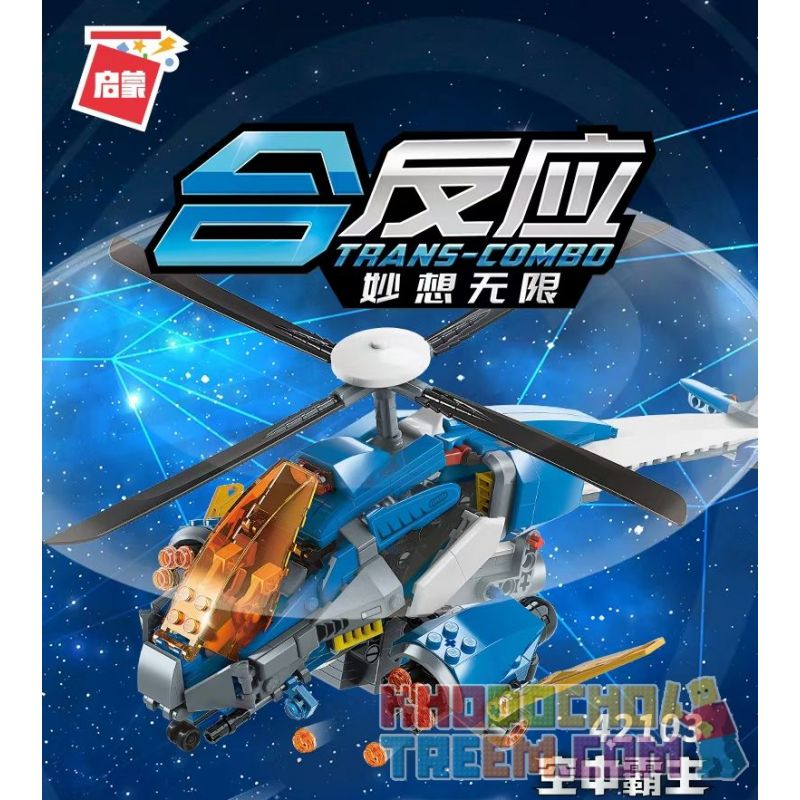 Enlighten 42103 Qman 42103 non  LÃNH CHÚA TRÊN KHÔNG bộ đồ chơi xếp lắp ráp ghép mô hình Creator 3 In 1 TRANS-COMBO Sáng Tạo Với 3 Mẫu 604 khối