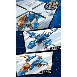 Enlighten 42103 Qman 42103 non  LÃNH CHÚA TRÊN KHÔNG bộ đồ chơi xếp lắp ráp ghép mô hình Creator 3 In 1 TRANS-COMBO Sáng Tạo Với 3 Mẫu 604 khối