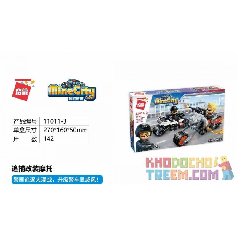Enlighten 11011-2 11011-3 11011-4 11011-1 Qman 11011-2 11011-3 11011-4 11011-1 non  CẢNH SÁT HỘP NHỎ 4 LOẠI XE ĐẶC CHỦNG ĐA NĂNG ĐIỀU ĐỘNG VƯỢT NGỤC PHI PHÁP TRUY LÙNG MÔ TÔ CẢI TIẾN KHỞI ĐỊA HÌNH MỌI bộ đồ chơi xếp lắp ráp ghép mô hình Minecity Thành Phố Mỏ 488 khối