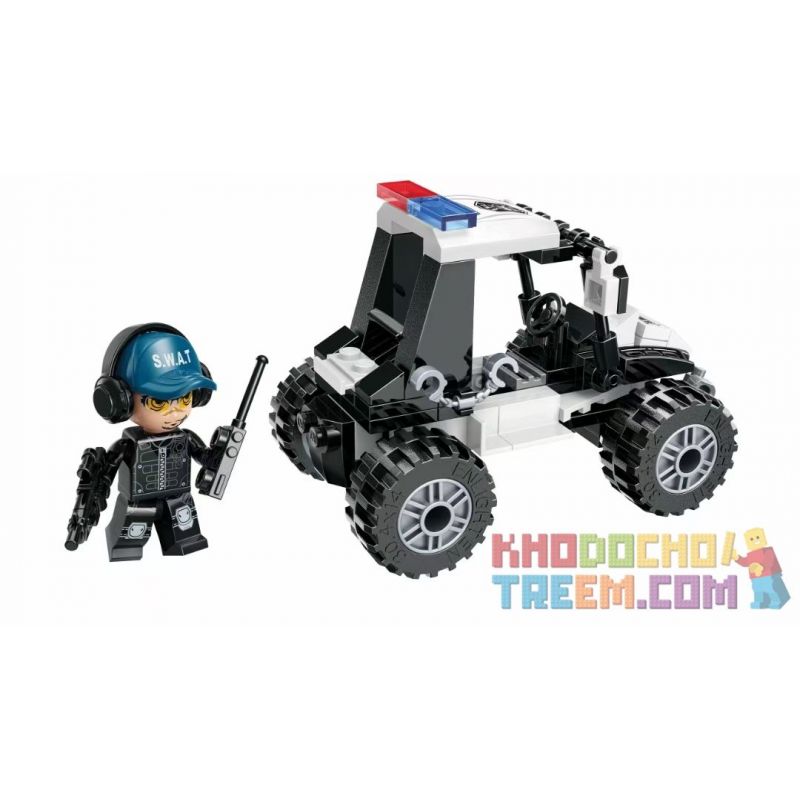 Enlighten 11011-2 11011-3 11011-4 11011-1 Qman 11011-2 11011-3 11011-4 11011-1 non  CẢNH SÁT HỘP NHỎ 4 LOẠI XE ĐẶC CHỦNG ĐA NĂNG ĐIỀU ĐỘNG VƯỢT NGỤC PHI PHÁP TRUY LÙNG MÔ TÔ CẢI TIẾN KHỞI ĐỊA HÌNH MỌI bộ đồ chơi xếp lắp ráp ghép mô hình Minecity Thành Phố Mỏ 488 khối