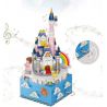 QIZHILE 91001 non  HỘP NHẠC LÂU ĐÀI DISNEY bộ đồ chơi xếp lắp ráp ghép mô hình Disney Princess MUSIC BOX Công Chúa 789 khối