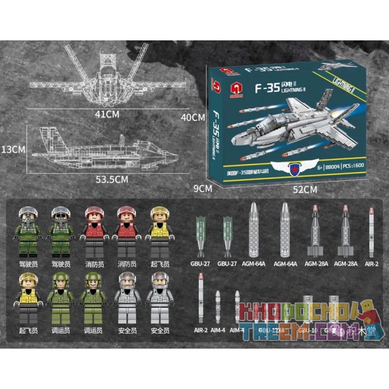 JUHANG 88004 REOBRIX 33021 non Lego F-35 TIA CHỚP II bộ đồ chơi xếp lắp ráp ghép mô hình Military Army F-35 LIGHTNING II FIGHTER Quân Sự Bộ Đội 1600 khối