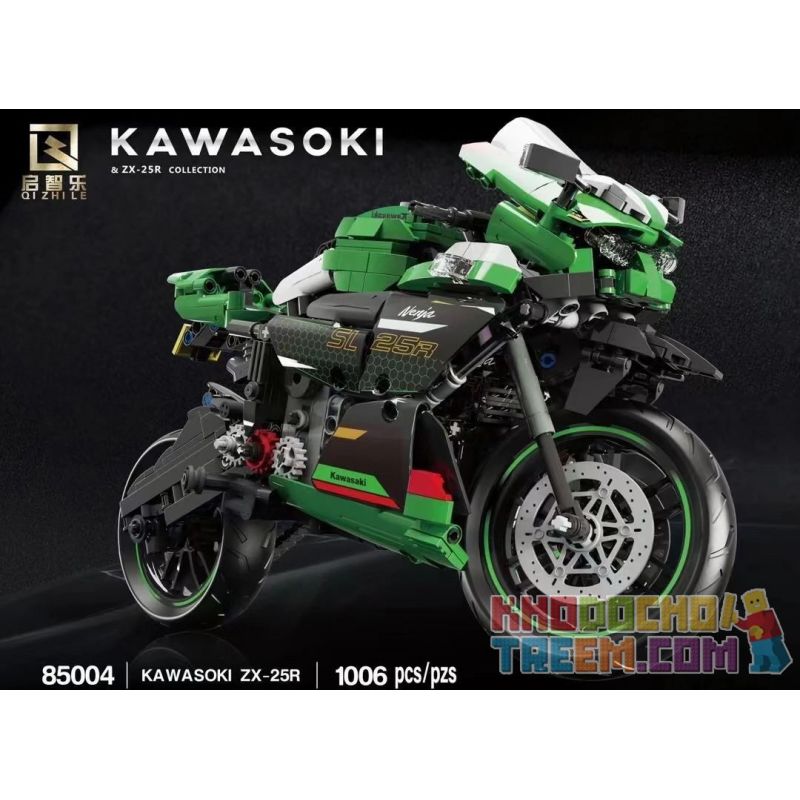 QIZHILE 85004 non  KAWASAKI ZX-25R bộ đồ chơi xếp lắp ráp ghép mô hình  Kỹ Thuật Công Nghệ Cao Mô Hình Phương Tiện 1006 khối