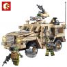SEMBO 105622 non  XE TIA CHỚP QUÂN ĐỘI bộ đồ chơi xếp lắp ráp ghép mô hình Iron Blood Heavy Equipment Đặc Nhiệm Máu Và Sắt 469 khối