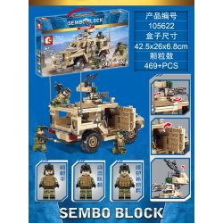 SEMBO 105622 non  XE TIA CHỚP QUÂN ĐỘI bộ đồ chơi xếp lắp ráp ghép mô hình Iron Blood Heavy Equipment Đặc Nhiệm Máu Và Sắt 469 khối