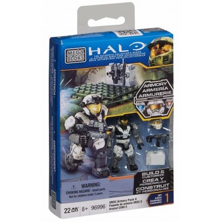 MEGA BLOKS 96996 non  TÚI BỌC THÉP INSC II bộ đồ chơi xếp lắp ráp ghép mô hình Frozen UNSC ARMORY PACK II Nữ Hoàng Băng Giá 22 khối