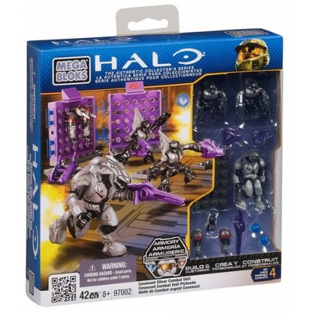 MEGA BLOKS 97002 non  ĐƠN VỊ CHIẾN ĐẤU BẠC STAR LEAGUE bộ đồ chơi xếp lắp ráp ghép mô hình Movie & Game COVENANT SILVER COMBAT UNIT Phim Và Trò Chơi 42 khối