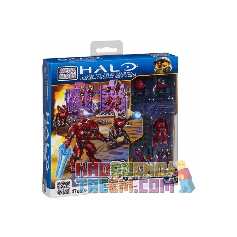 MEGA BLOKS 97028 96959 non Lego STAR LEAGUE DARK RED FIGHT FACE bộ đồ chơi xếp lắp ráp ghép mô hình Movie & Game COVENANT CRIMSON COMBAT UNIT Phim Và Trò Chơi 47 khối