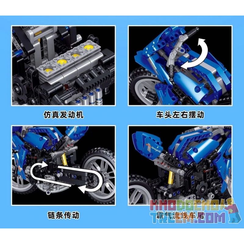 ZHEGAO QL0479 0479 non  HARTMIKE. bộ đồ chơi xếp lắp ráp ghép mô hình  Kỹ Thuật Công Nghệ Cao Mô Hình Phương Tiện 579 khối