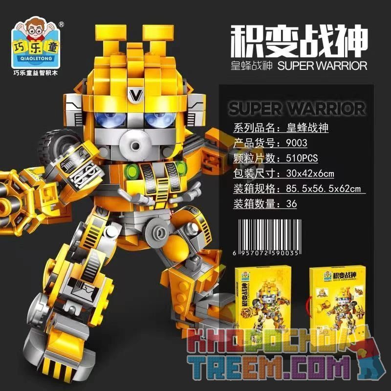 QIAO LE TONG 9003 non Lego THẦN CHIẾN TRANH HORNET bộ đồ chơi xếp lắp ráp ghép mô hình Transformers SUPER WARRIOR Robot Đại Chiến Người Máy Biến Hình 510 khối