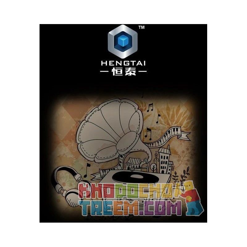 HENGTAI 92051 non  MÁY HÁT 1: 8 tỷ lệ 1:8 bộ đồ chơi xếp lắp ráp ghép mô hình Creator Expert PHONOGRAPH Chuyên Gia Sáng Tạo 682 khối