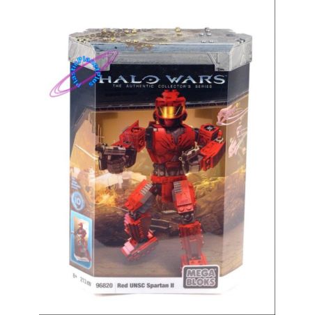 MEGA BLOKS 96820 non  UNSC SPARTAN II MÀU ĐỎ bộ đồ chơi xếp lắp ráp ghép mô hình Frozen RED UNSC SPARTAN II Nữ Hoàng Băng Giá 213 khối