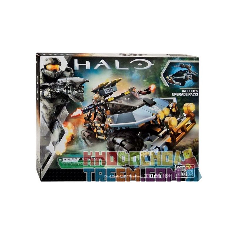 MEGA BLOKS DPJ92 non Lego CHẾ ĐỘ HAI NGƯỜI CHƠI UNSC WARTHOG bộ đồ chơi xếp lắp ráp ghép mô hình Movie & Game DUAL MODE UNSC WARTHOG Phim Và Trò Chơi 330 khối