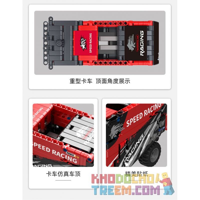 COGO 15805 non  XE TẢI HẠNG NẶNG bộ đồ chơi xếp lắp ráp ghép mô hình  TECH-STORM Kỹ Thuật Công Nghệ Cao Mô Hình Phương Tiện 339 khối