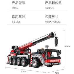 COGO 15807 non  CẦN TRỤC NẶNG bộ đồ chơi xếp lắp ráp ghép mô hình  TECH-STORM Kỹ Thuật Công Nghệ Cao Mô Hình Phương Tiện 456 khối