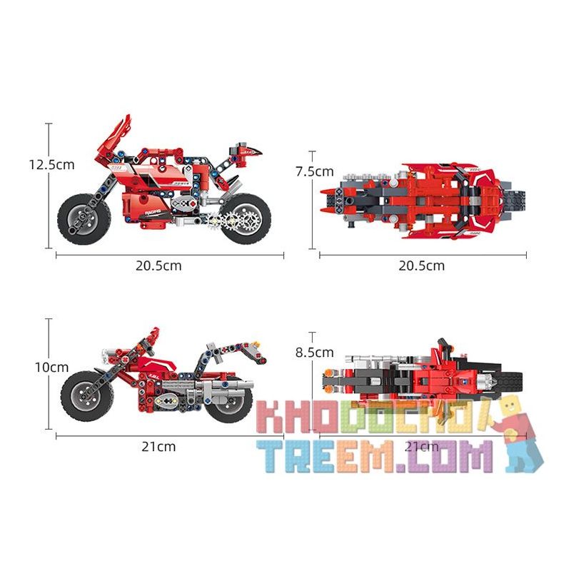 COGO 15809 non  MÔ TÔ TỐC ĐỘ bộ đồ chơi xếp lắp ráp ghép mô hình  TECH-STORM Kỹ Thuật Công Nghệ Cao Mô Hình Phương Tiện 300 khối