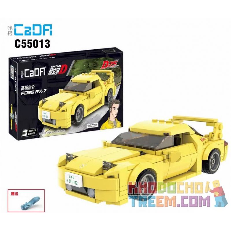 DOUBLEE CADA C55013 55013 non Lego CẦU CAO SAHAS FD3S RX-7 bộ đồ chơi xếp lắp ráp ghép mô hình Creator MAZDA FD3S RX-7 Sáng Tạo 278 khối