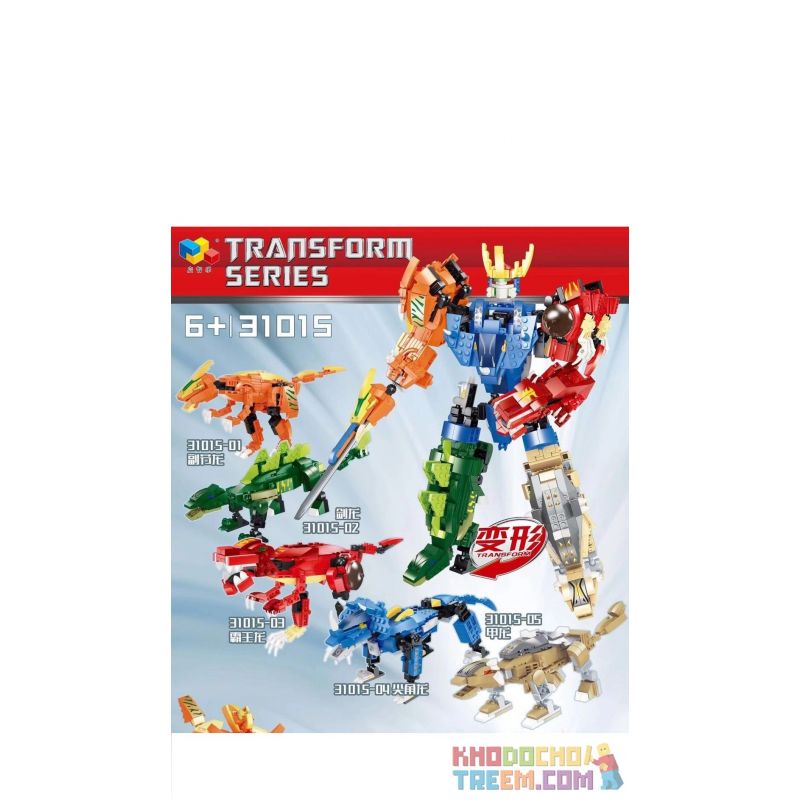 QIZHILE 31015 non Lego 5 LOẠI ROBOT KẾT HỢP KHỦNG LONG PARASAURUS ...