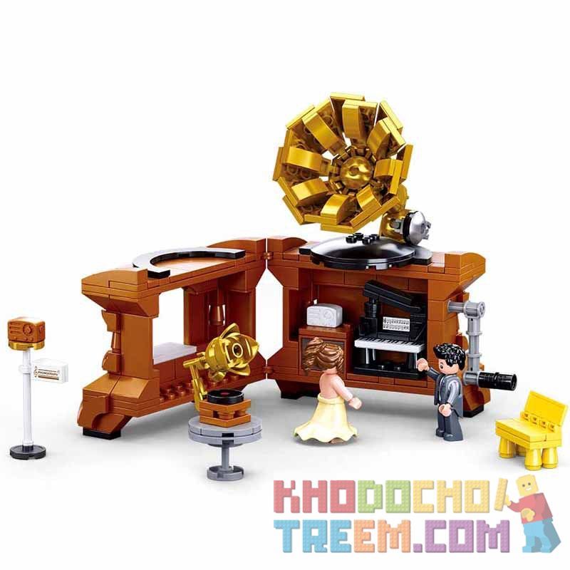 SLUBAN M38-B0881 B0881 0881 M38B0881 38-B0881 non Lego CỬA HÀNG BÁN ĐỒ CỔ GRAMOPHONE bộ đồ chơi xếp lắp ráp ghép mô hình Chinatown CREATOR PHONOGRAPH Khu Phố Tàu 288 khối