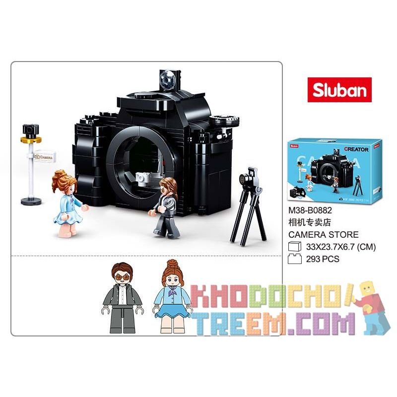 SLUBAN M38-B0882 B0882 0882 M38B0882 38-B0882 non  CỬA HÀNG MÁY ẢNH bộ đồ chơi xếp lắp ráp ghép mô hình Chinatown CREATOR Khu Phố Tàu 293 khối