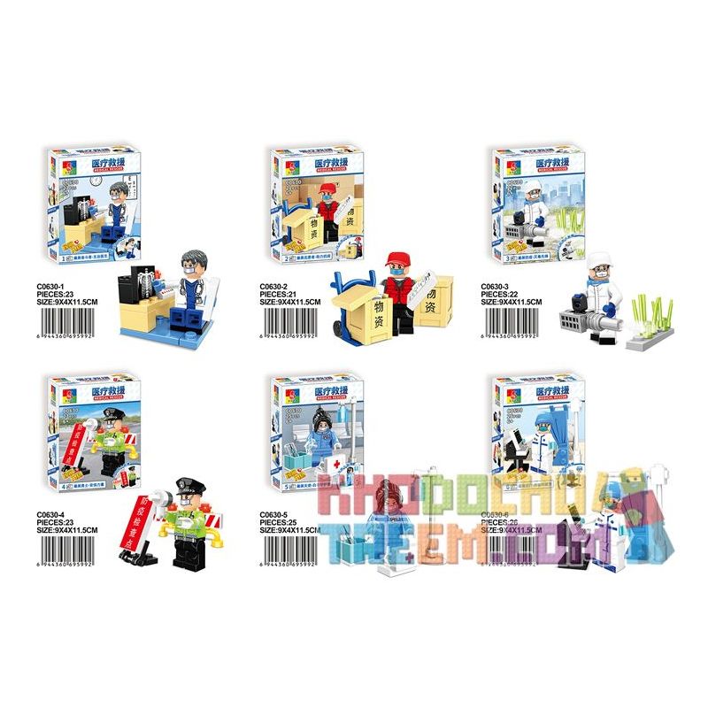 WOMA C0630 0630 non  CỨU HỘ Y TẾ bộ đồ chơi xếp lắp ráp ghép mô hình City MEDICAL RESCUE Thành Phố