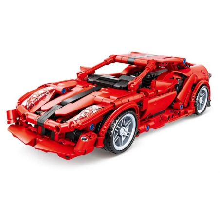 TAKUKI T5001 5001 non  FERRARI 488 LÙI LẠI bộ đồ chơi xếp lắp ráp ghép mô hình  SPACE EXPLANATION Kỹ Thuật Công Nghệ Cao Mô Hình Phương Tiện 612 khối