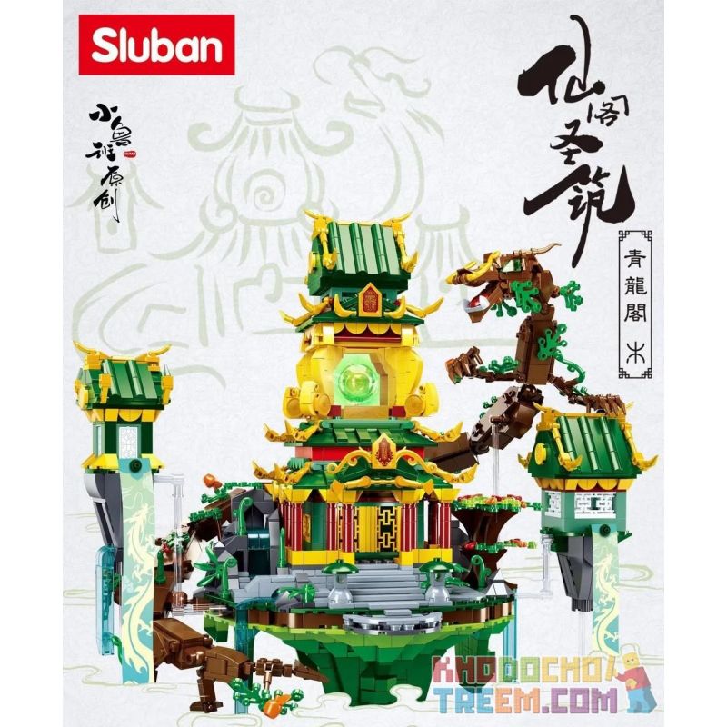 SLUBAN M38-B0936 B0936 0936 M38B0936 38-B0936 non  TÒA ÁN THANH LONG bộ đồ chơi xếp lắp ráp ghép mô hình Fairy Swordplay Tiên Kiếm Hiệp 2200 khối