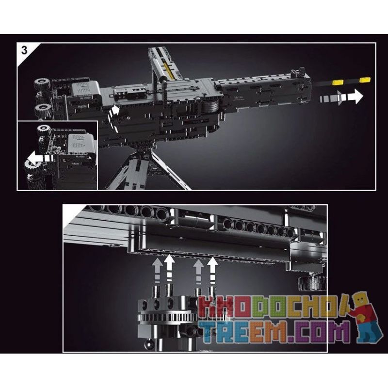 MOULDKING MOULD KING 14009 Xếp hình kiểu Lego TECHNIC Maxim Gun Mark