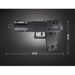 MouldKing 14008 Mould King 14008 non  SÚNG LỤC TỰ ĐỘNG GLOCK bộ đồ chơi xếp lắp ráp ghép mô hình  GLOCK AUTOMATIC PISTOL Kỹ Thuật Công Nghệ Cao Mô Hình Phương Tiện 288 khối